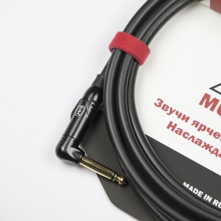 Гитарный кабель MUZKABEL JFNIK4B(R) - 1,5 метра, JACK - JACK (Угловой)