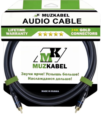 Аудио кабель MUZKABEL RRCMK2 - 2 метра, RCA – RCA