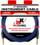 Гитарный кабель MUZKABEL JSLIK1(RX) - 5 метров, JACK - JACK (Отсечка)