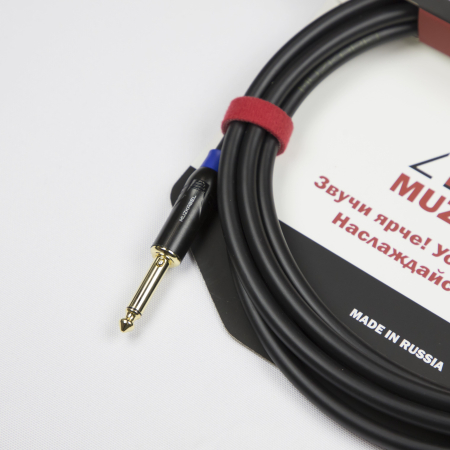 Гитарный кабель MUZKABEL TJCIK3(RX) - 2 метра, JACK - JACK (Отсечка)
